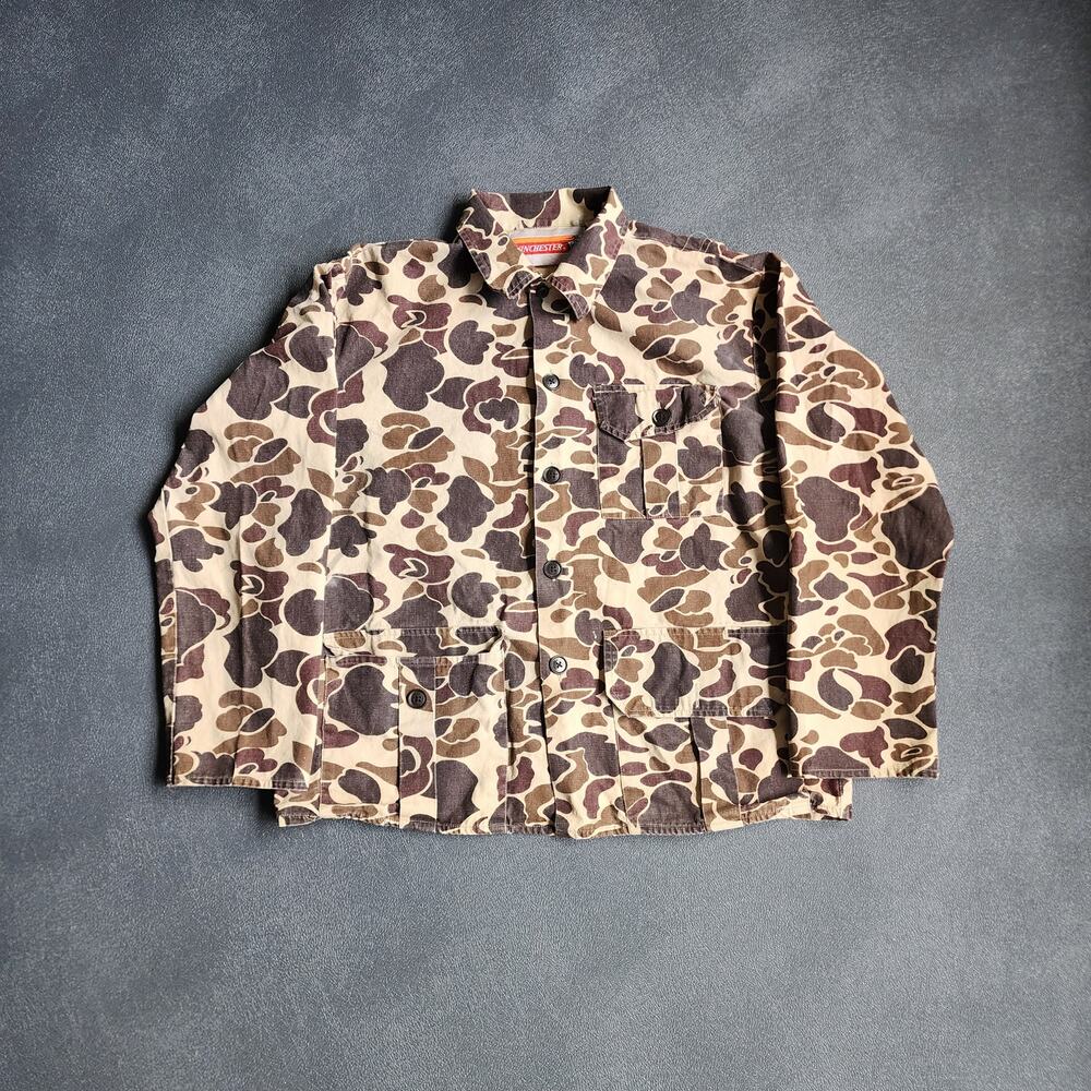 Vintage Winchester Duck Camouflage Button Down Shirt Medium